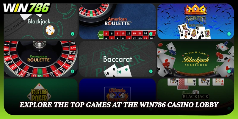 Explore the top games at the WIN786 casino lobby
