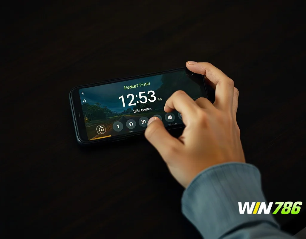 Setting a limit timer to illustrate responsible gambling habits