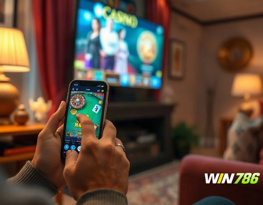 Player testing WIN786 Aviator game on mobile phone and making a deposit