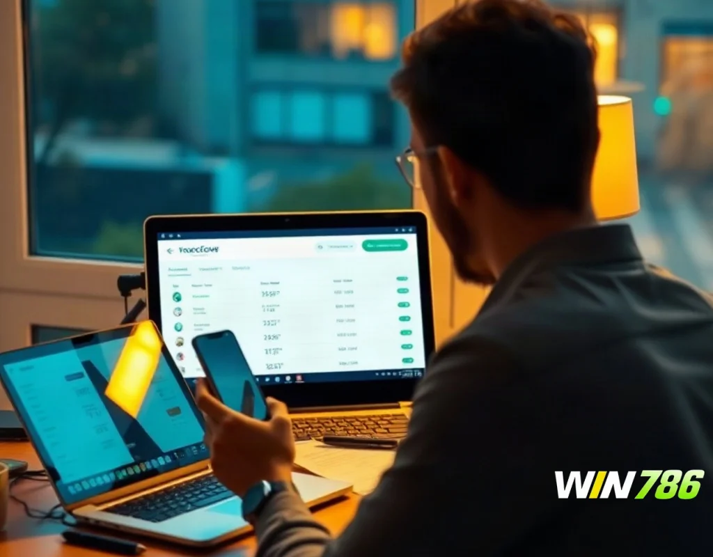 Real player checking WIN786 Easypaisa deposit and withdrawal history