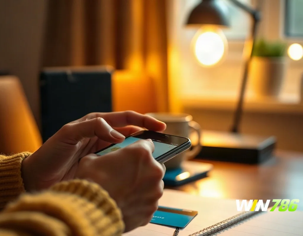 Player claiming a casino first deposit bonus on a smartphone at home
