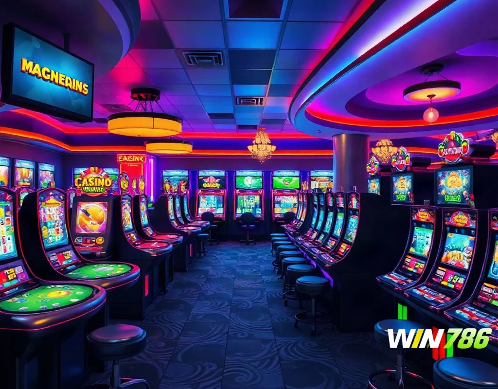 Colorful online casino game lobby with various game options.