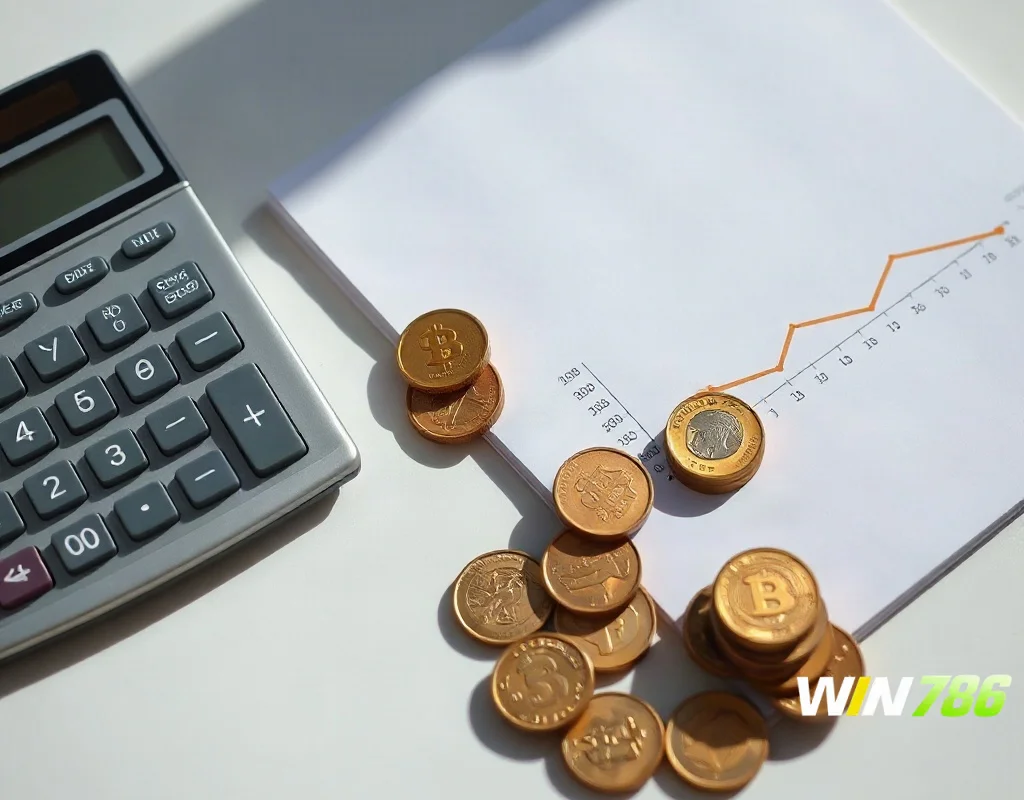 Calculator and notepad illustrating bonus wagering requirement calculations for deposits