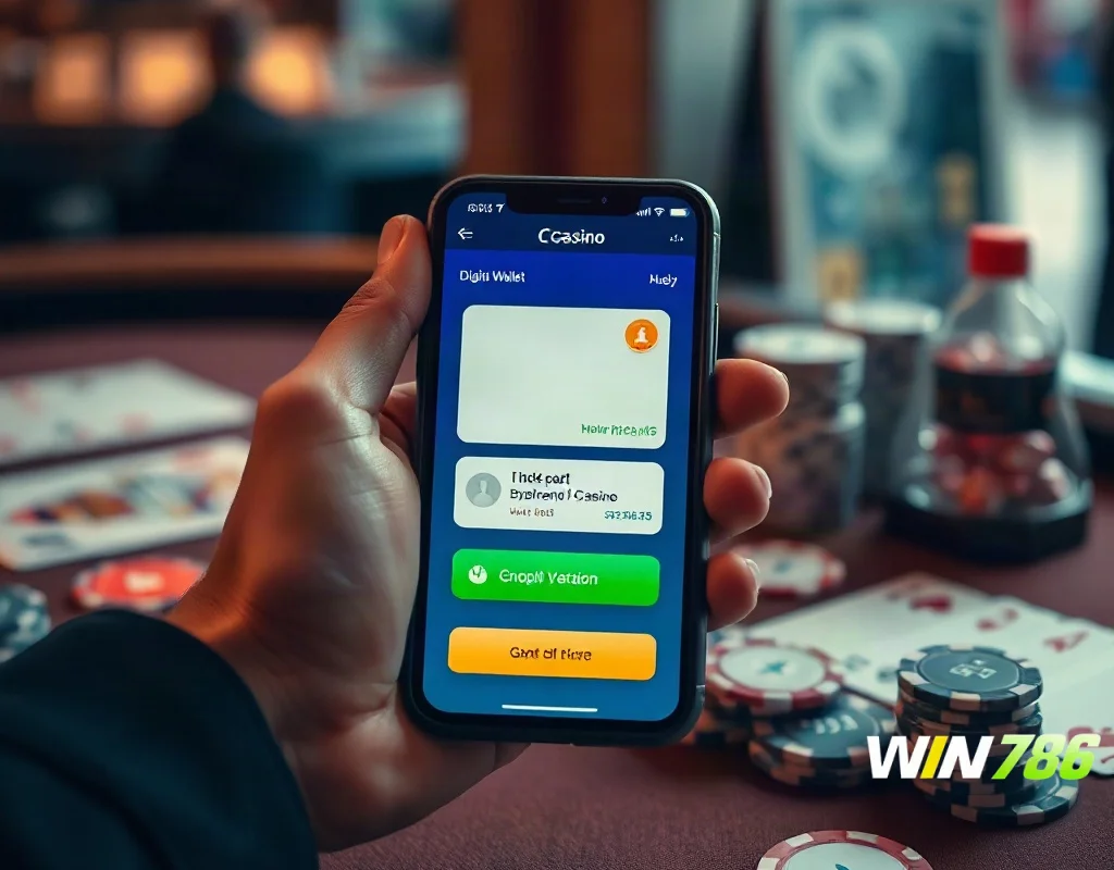 WIN786 JazzCash withdrawal review featured image with smartphone and casino chips