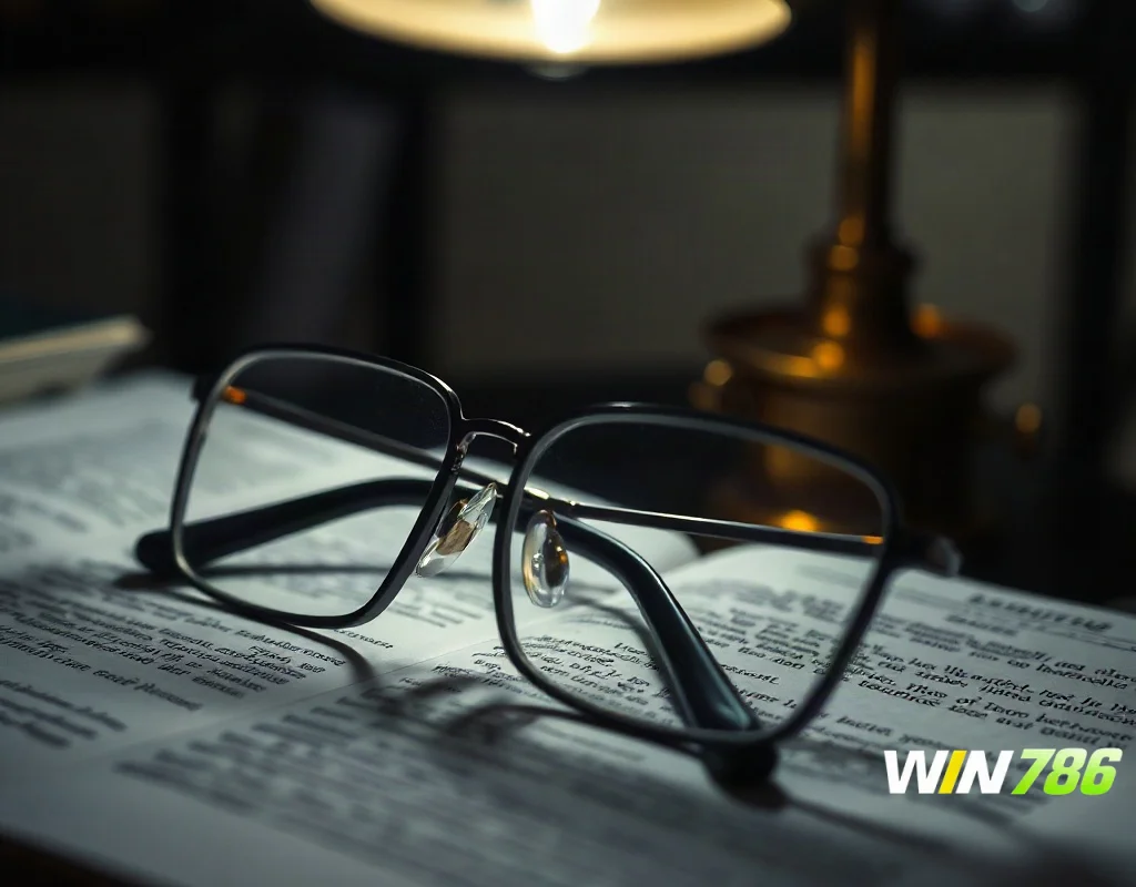 Reading glasses on a document highlighting the wagering terms of a casino referral bonus