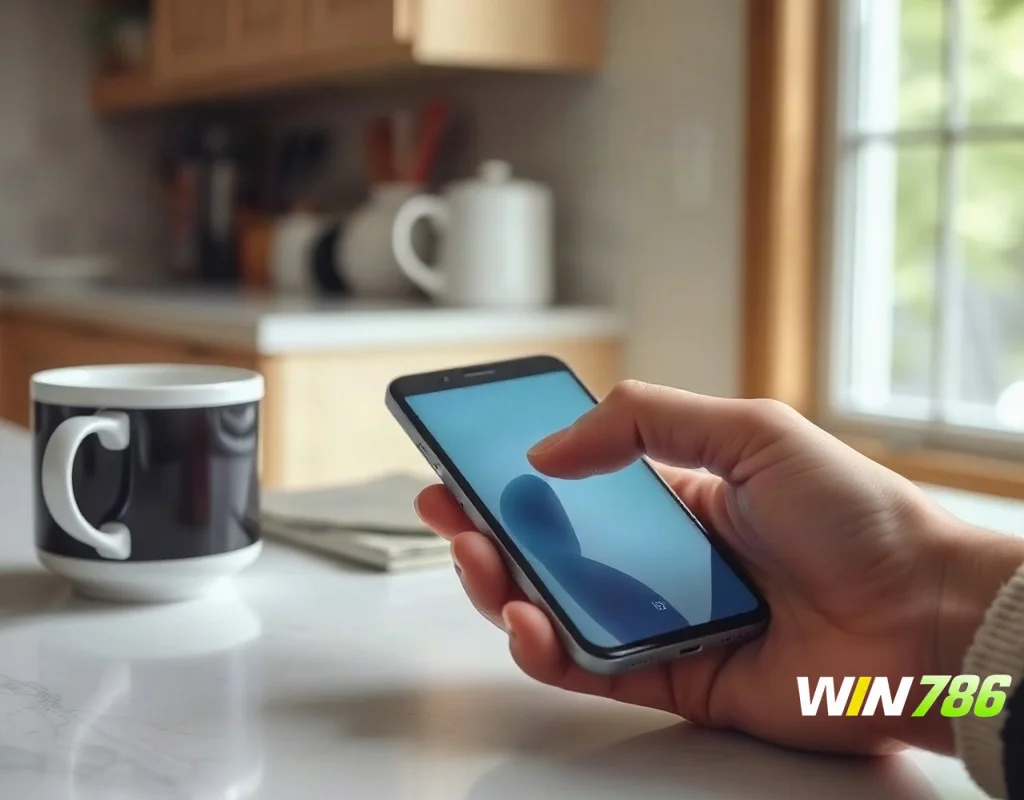 Player following step-by-step guide to claim the WIN786 referral bonus on a phone