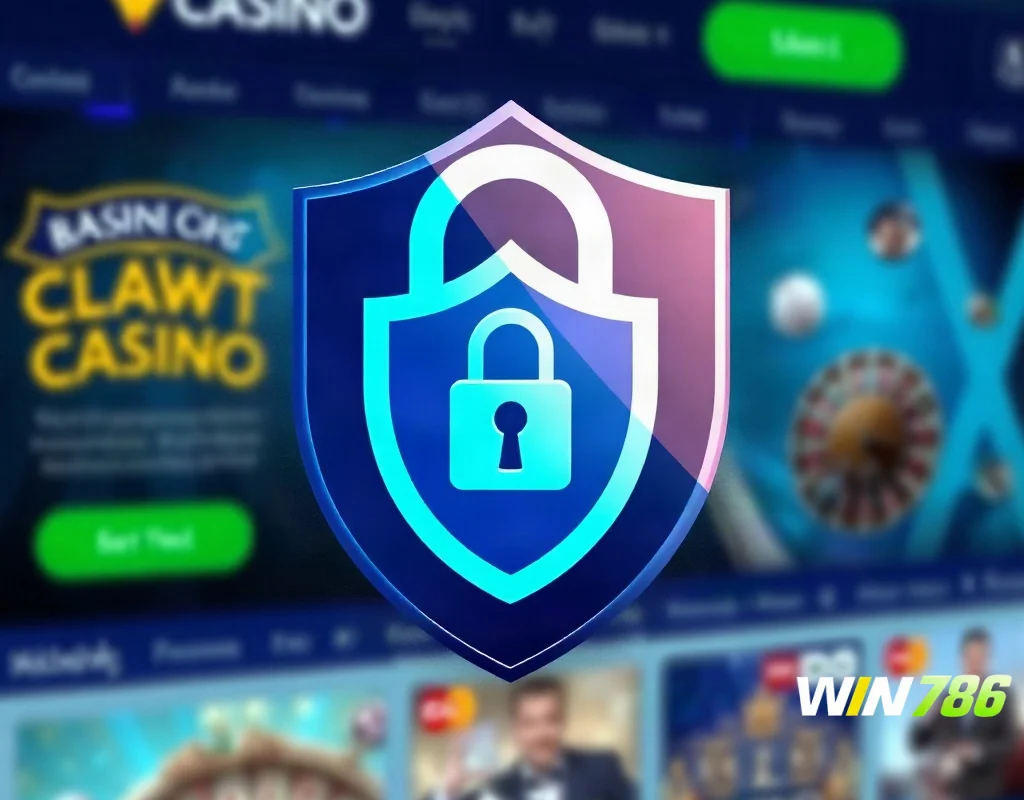 Security shield and lock symbol representing WIN786 licensing and safety