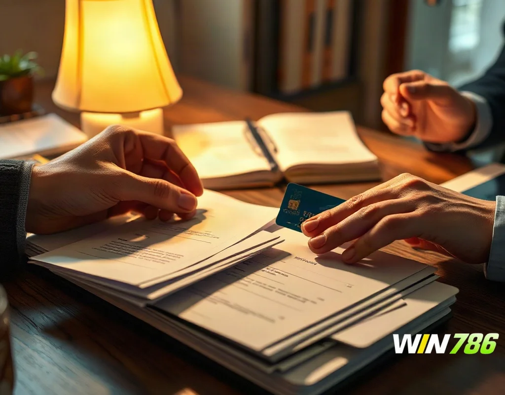 Identity documents and bank cards laid out for KYC verification checks