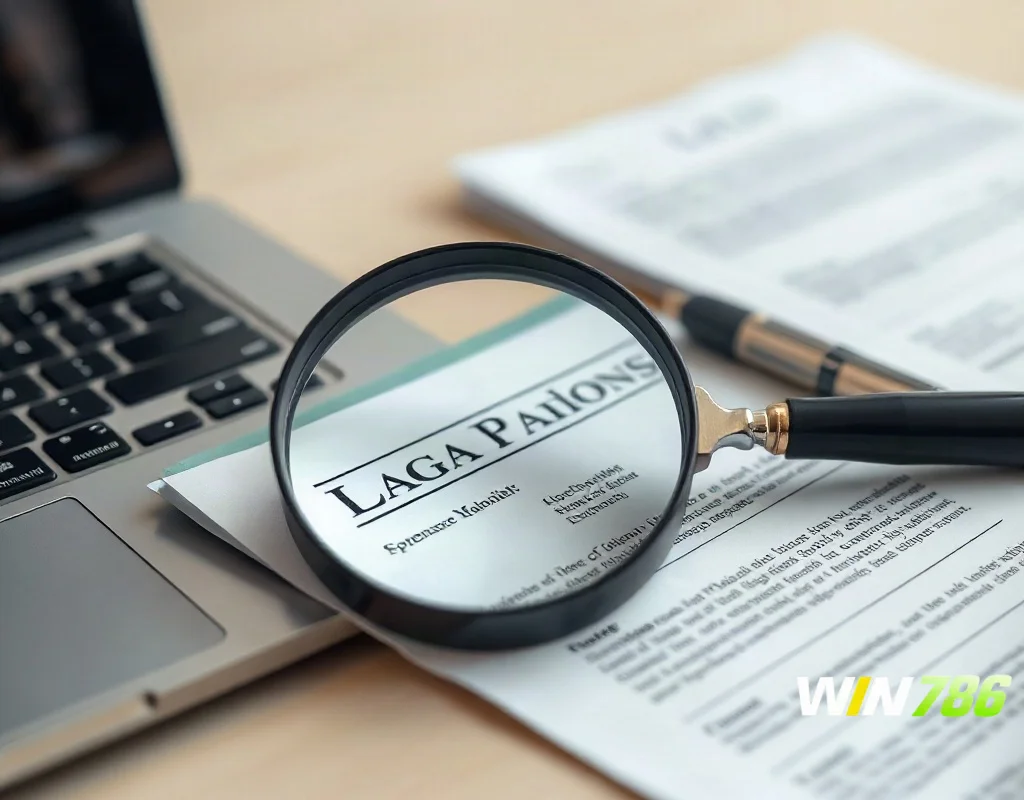 Magnifying glass over licensing paperwork used to verify an operator's legitimacy